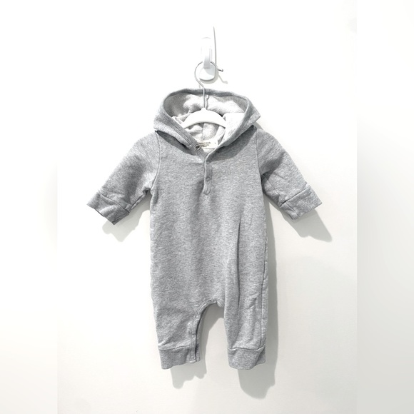 Monica & Andy grey hooded romper - Picture 1 of 4